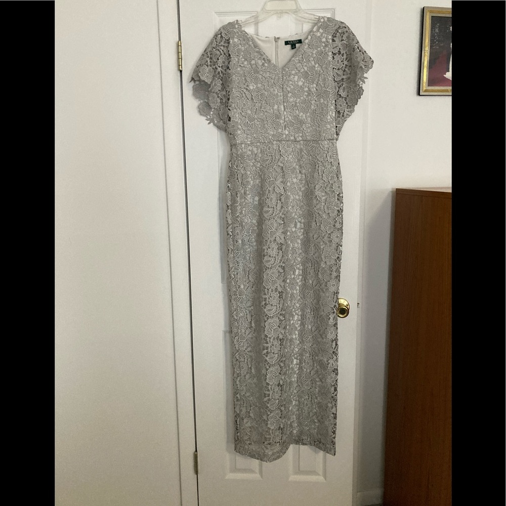 LAUREN Ralph Lauren Sz 2 Silver Lace. NWT🎉Host Pick🎉